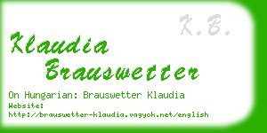 klaudia brauswetter business card